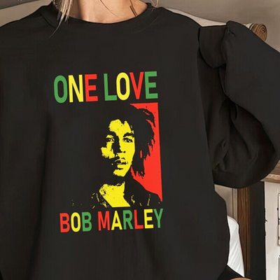 Moletom Gola Redonda Bob Marley Reggae Retro