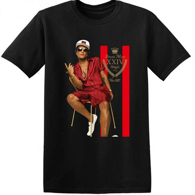 Camiseta Básica Bruno Mars XXIV Magic World Tour