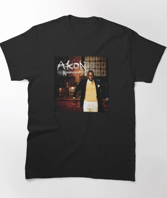 Camiseta Básica Akon Retro-PRETO