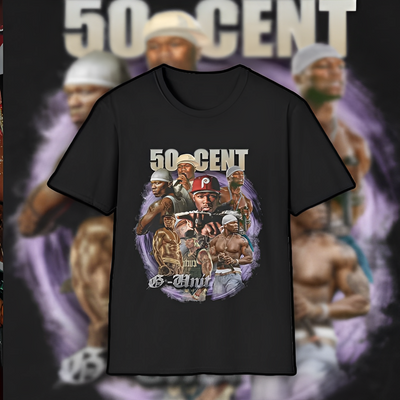 Camiseta Básica 50 Cent Retro
