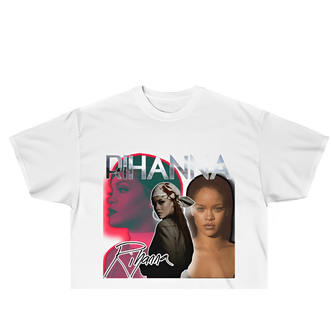 Camiseta Cropped Rihanna Retro