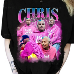 Camiseta Básica Chris Brown Retro