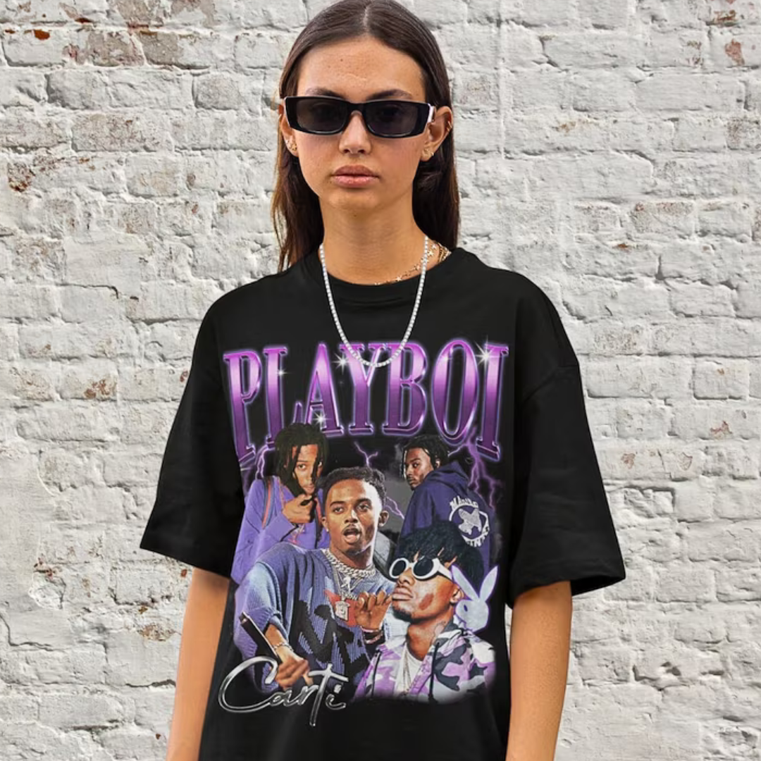 Camiseta Básica Playboi Carti Retro