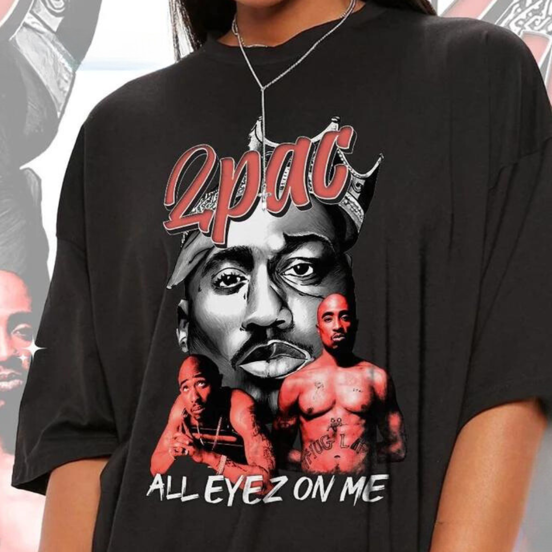 Camiseta Básica Tupac Retro