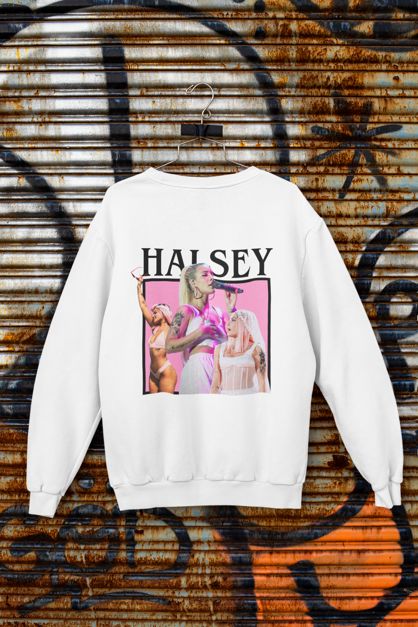 Moletom Gola Redonda Halsey Retro Collab Branco