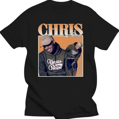 Camiseta Básica Chris Brown Retro Graphic