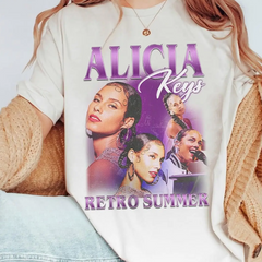 Camiseta Básica Alicia Keys Retro Summer