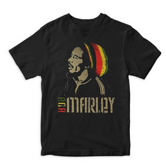 Camiseta Básica Bob Marley Retro Vintage