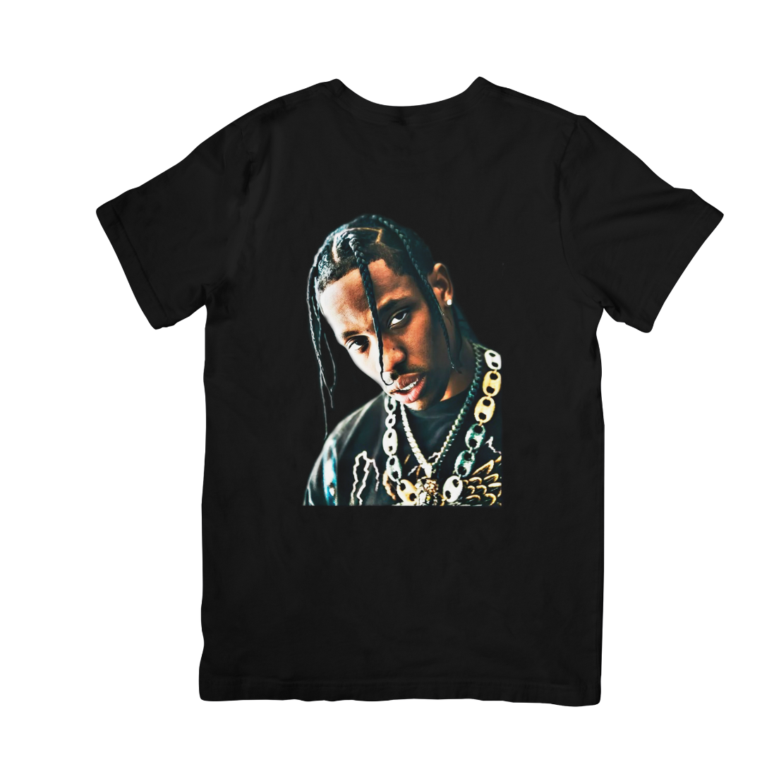 Camiseta Básica Rosto Travis Scott – Saoko