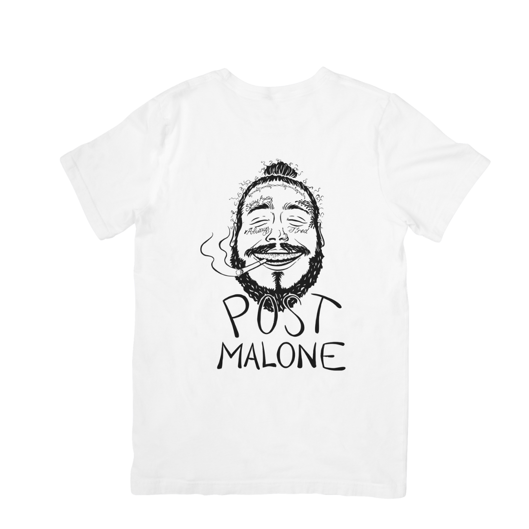 Camiseta Básica Post Malone Cartoon