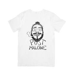 Camiseta Básica Post Malone Cartoon