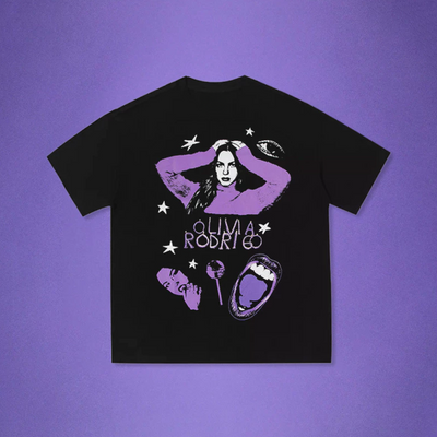 Camiseta Básica Olivia Rodrigo Illustrated Collabs- preto