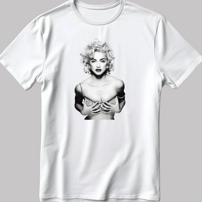 Camiseta Básica Madonna Short Sleeve Branco