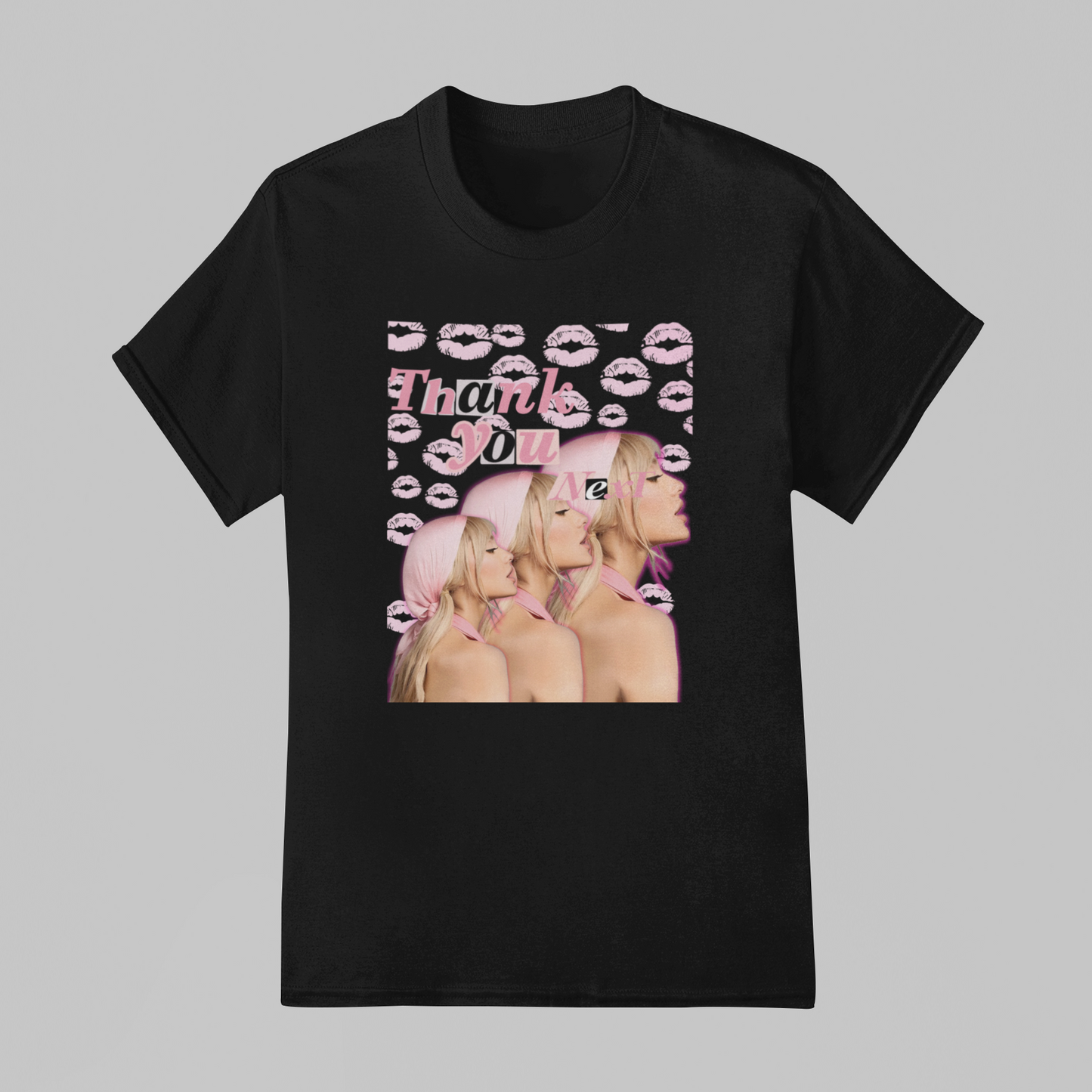 Camiseta Básica Ariana Grande Thank U Next Collab