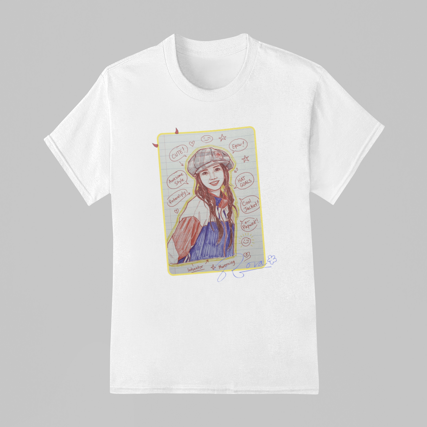 Camiseta Básica Babymonster Rora Illustration