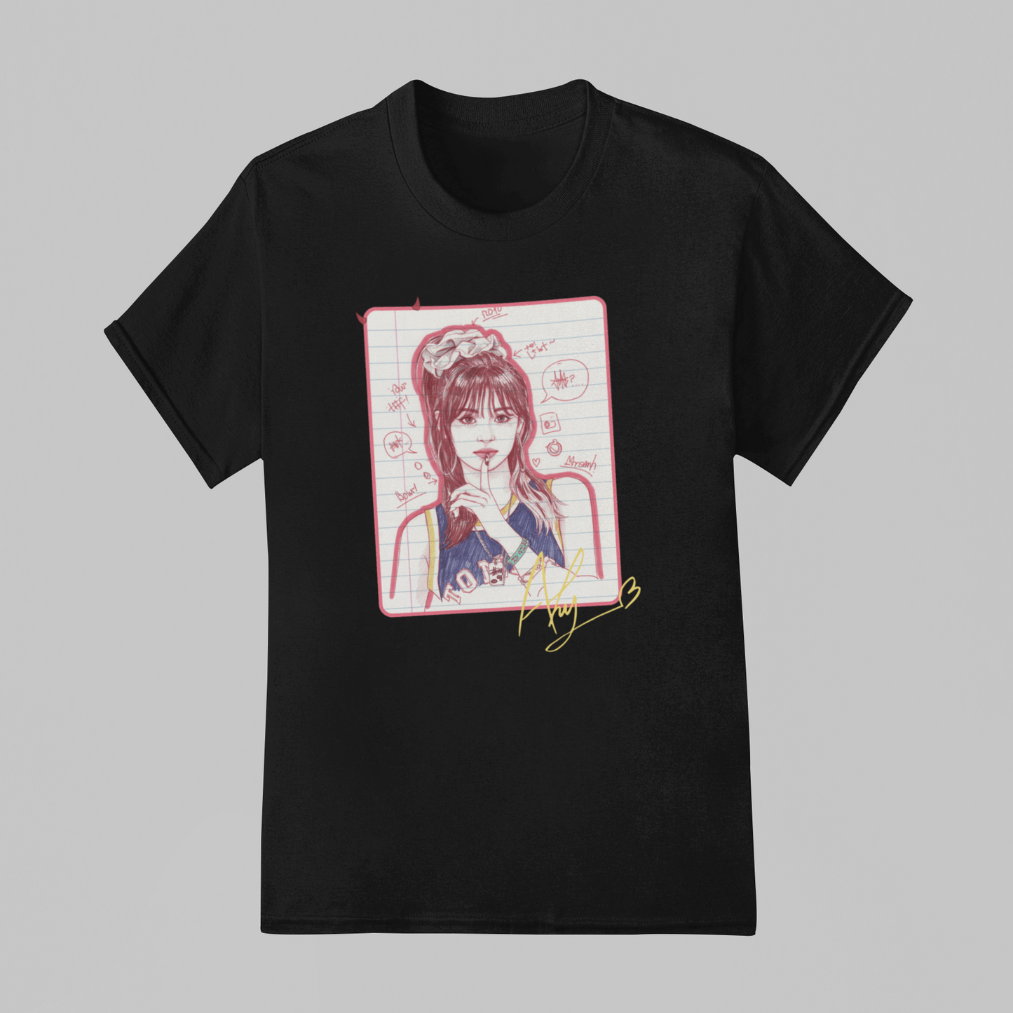 Camiseta Básica Babymonster Ahyeon Illustration
