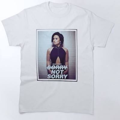 Camiseta Básica Demi Lovato Sorry Not Sorry Vintage