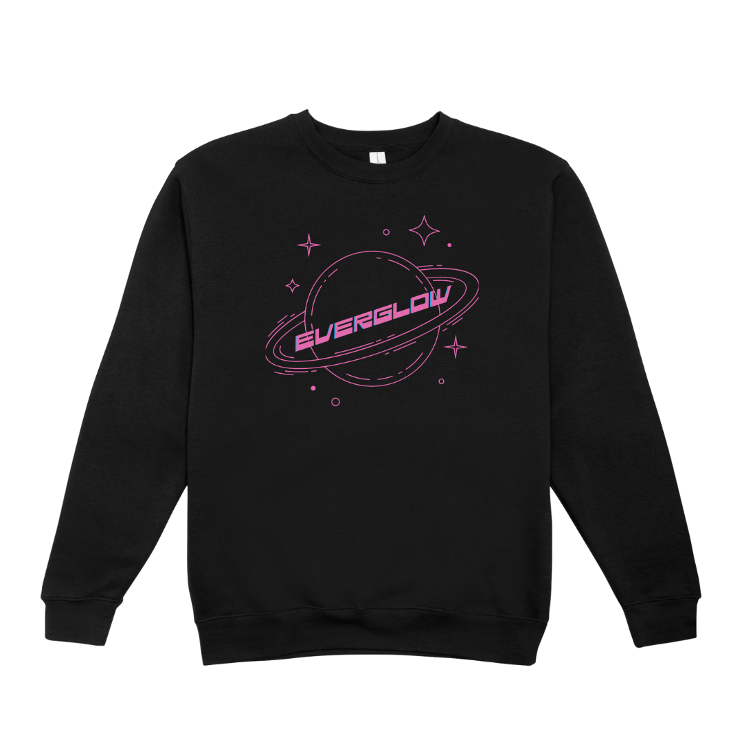 Moletom Gola Redonda Everglow Space - preto