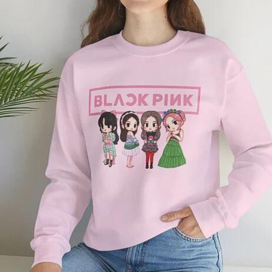 Moletom Gola Redonda Blackpink Sweet