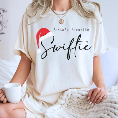 Camiseta Básica Christmas Swiftie- branco