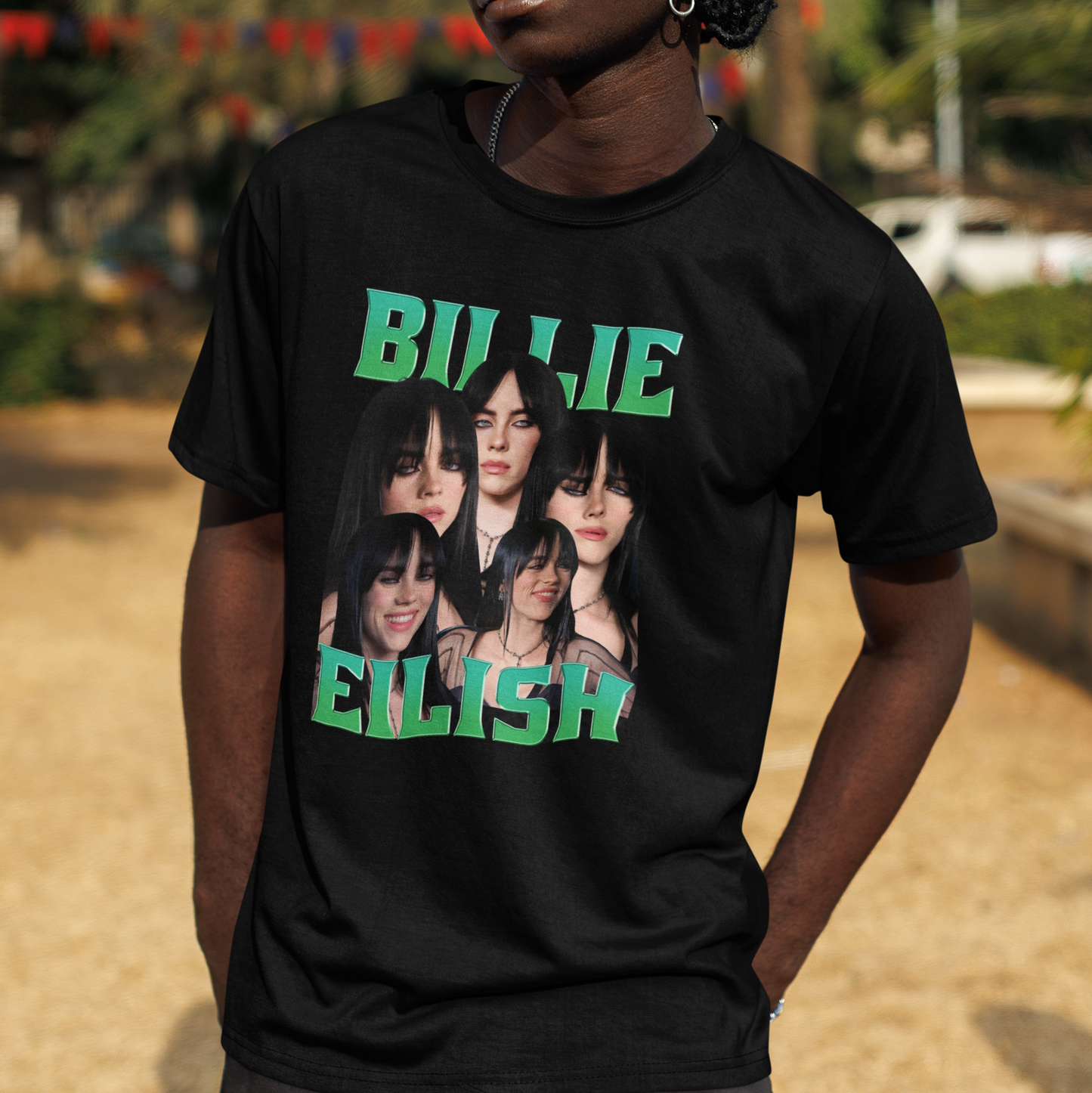 Camiseta Básica Billie Eilish Collab Aesthetic