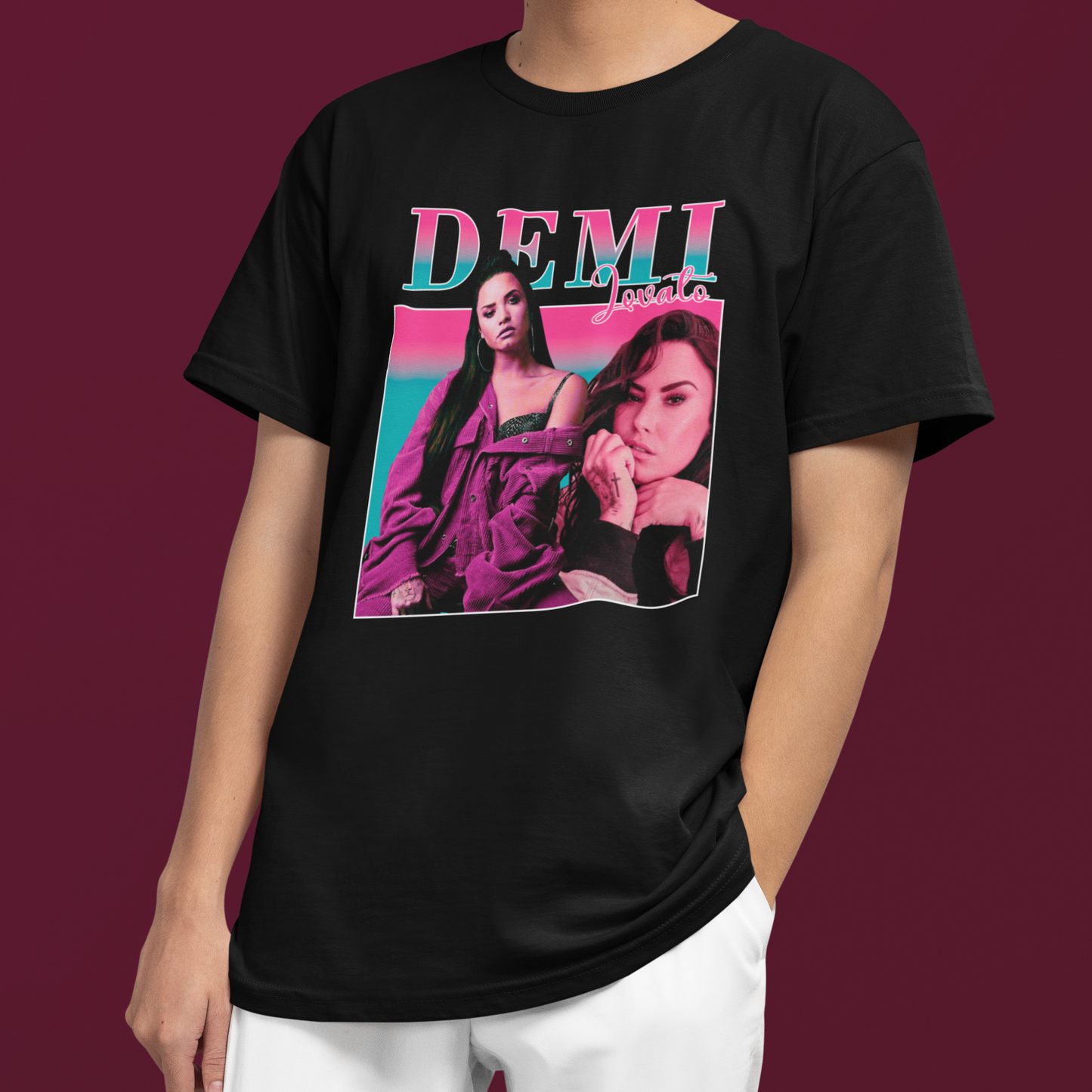 Camiseta Básica Demi Lovato Casual