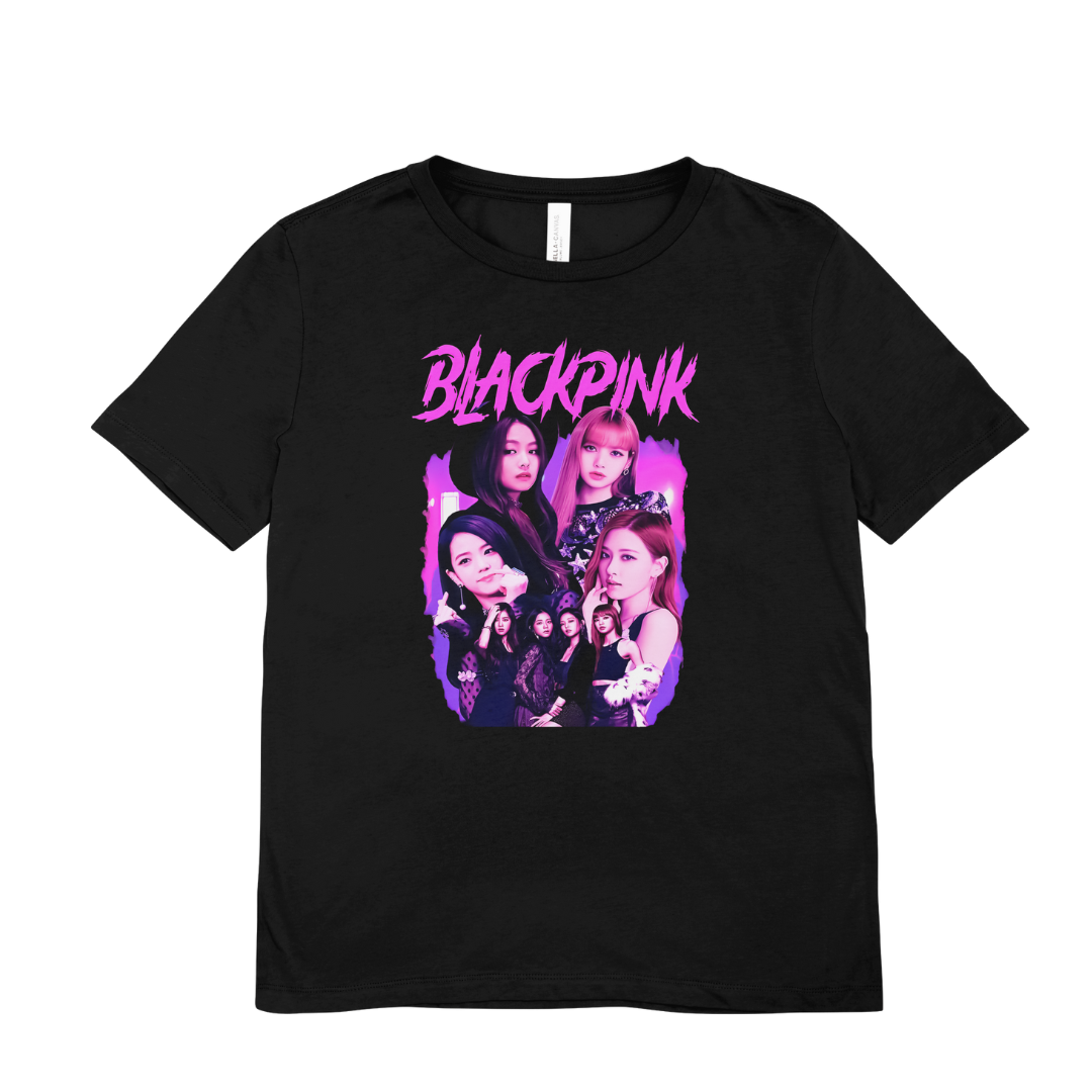 Camiseta Básica Blackpink-PRETO