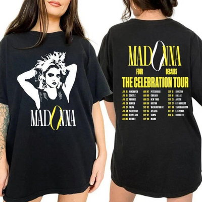 Camiseta Básica Madonna The Celebration Tour Preto