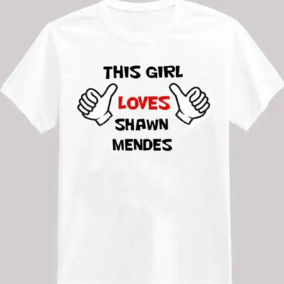 Camiseta Básica Shawn Mendes This Girl Loves