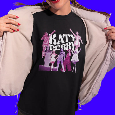 Camiseta Básica Katy Perry Monochrome Photography