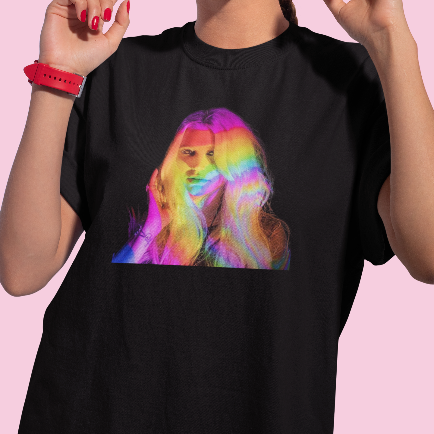 Camiseta Básica Ke$ha Rainbow