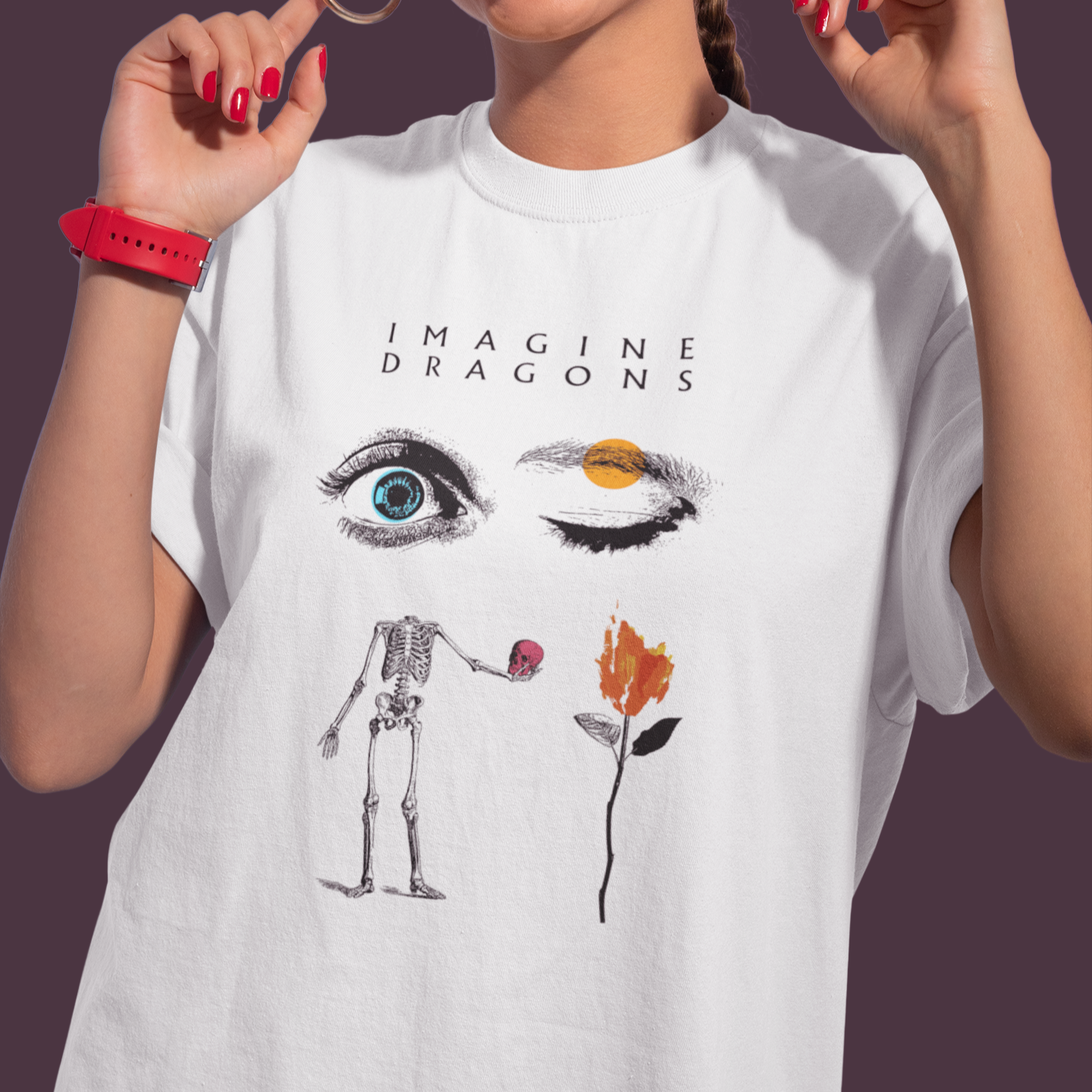 Camiseta Básica Imagine Dragons Bones