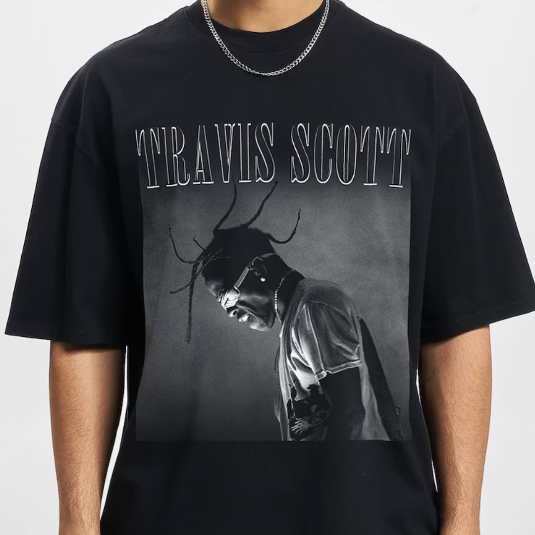 Camiseta Básica Travis Scott P&B
