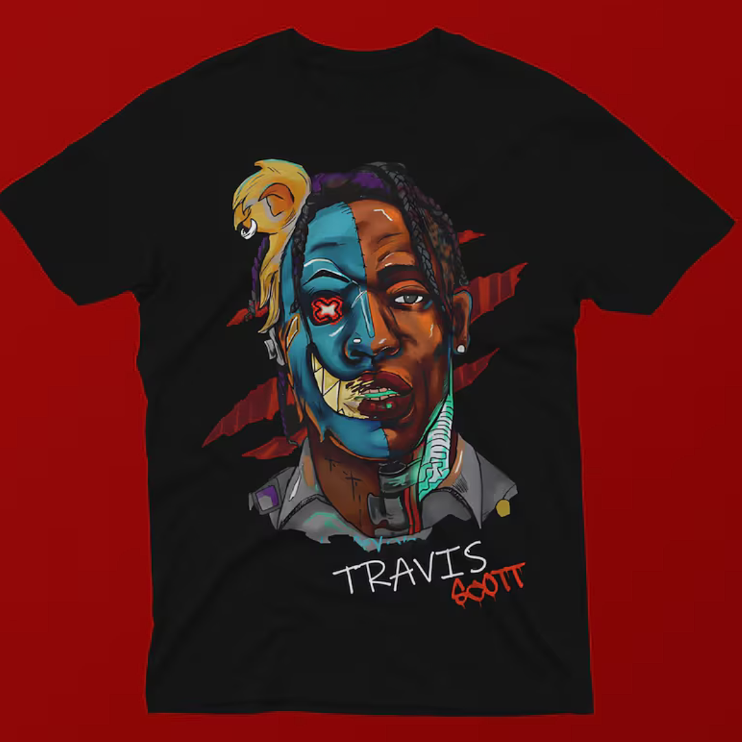 Camiseta Básica Travis Scott Printed