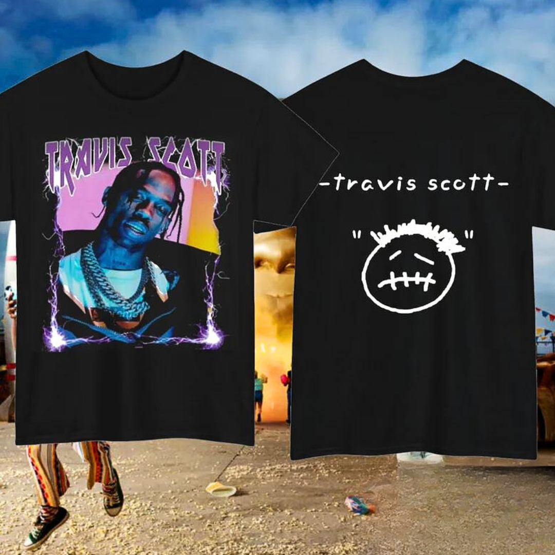 Camiseta Básica Travis Scott Aesthetic Graphic
