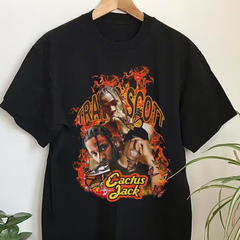 Camiseta Básica Travis Scott Cactus Jack Graphic