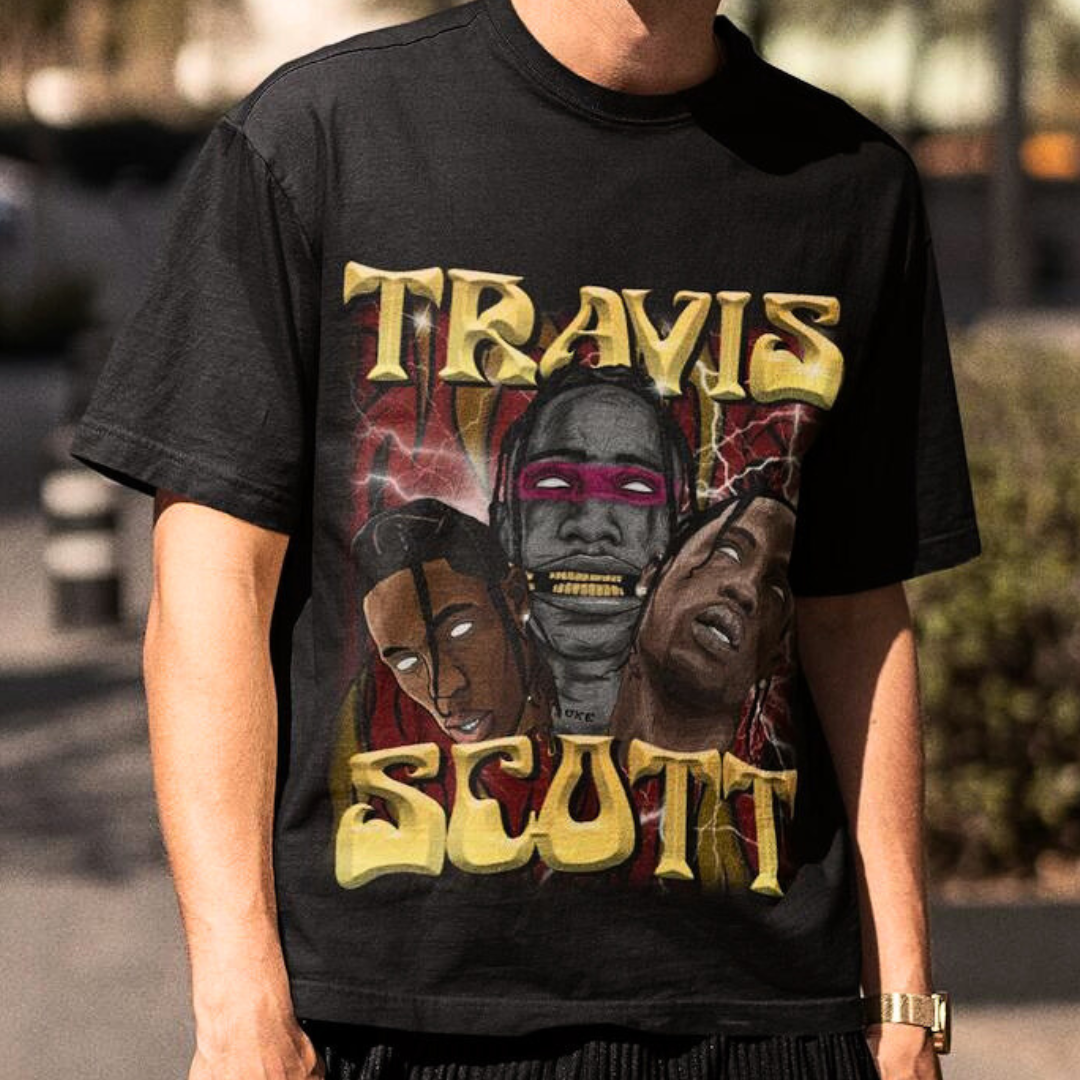 Camiseta Básica Travis Scott Collab Graphic