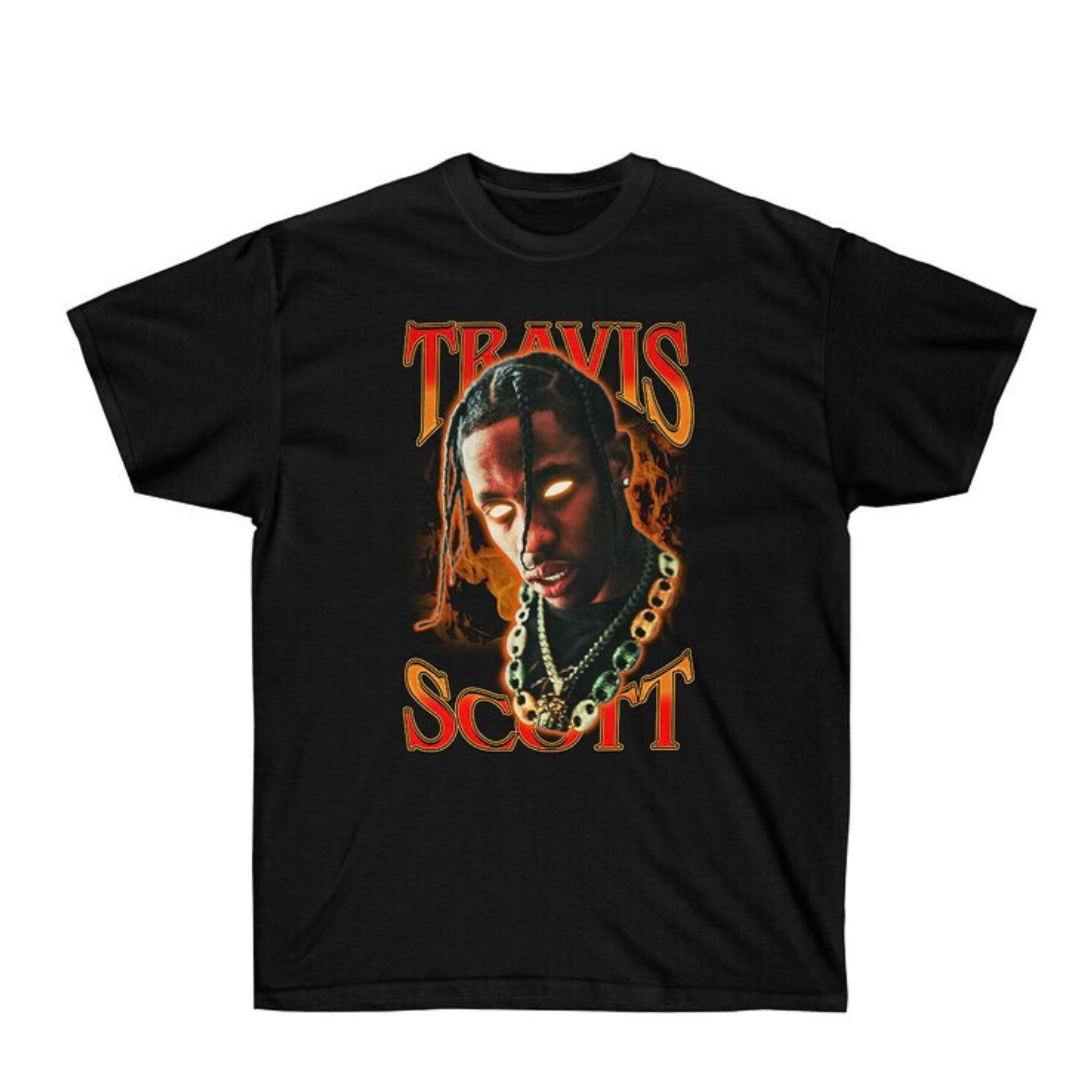 Camiseta Básica Travis Scott Graphic Mood