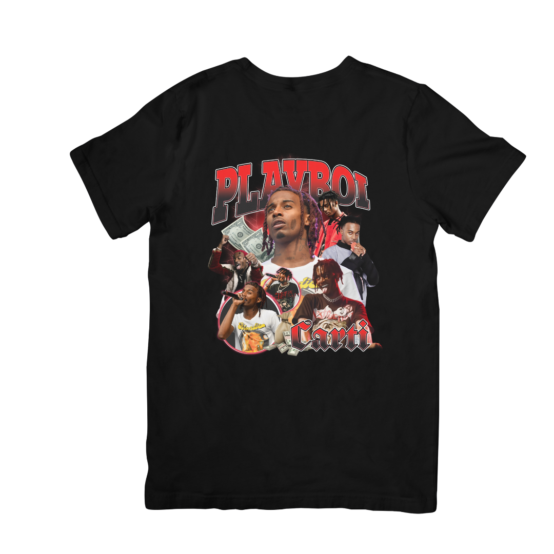 Camiseta Básica Playboi Carti Retro Graphic – Saoko