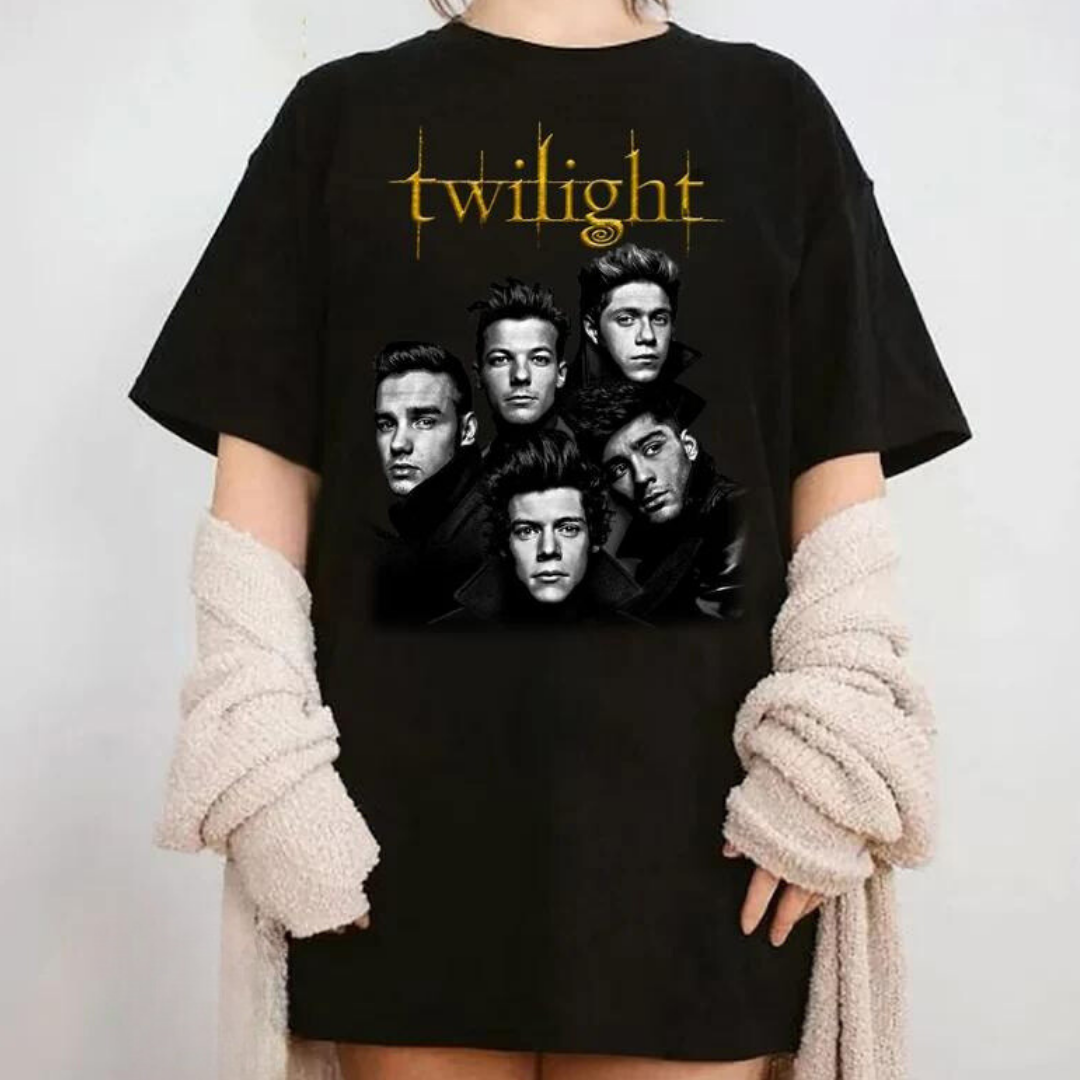 Camiseta Básica One Direction Twilight-PRETO