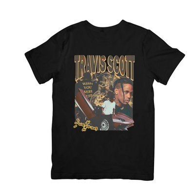 Camiseta Básica Travis Scott Wish You Were Here