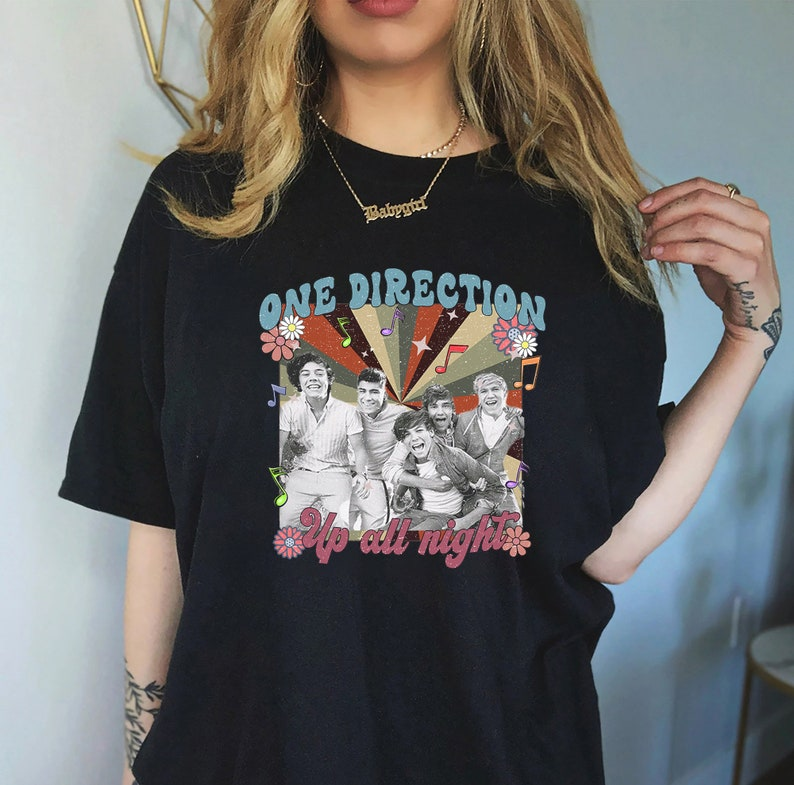 Camiseta Básica One Direction Up All Night-PRETO