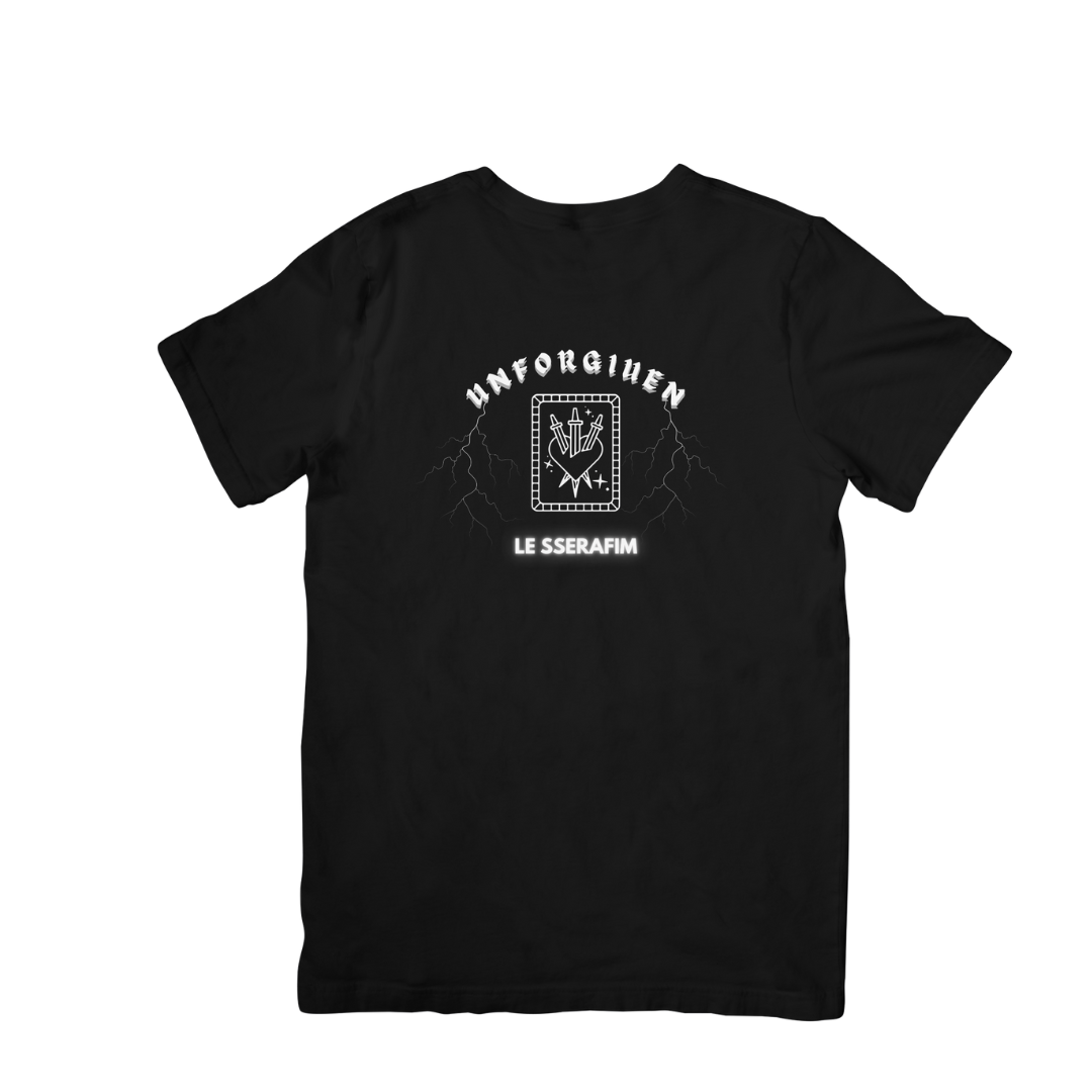 Camiseta Básica Le Sserafim Unforgiven - preto