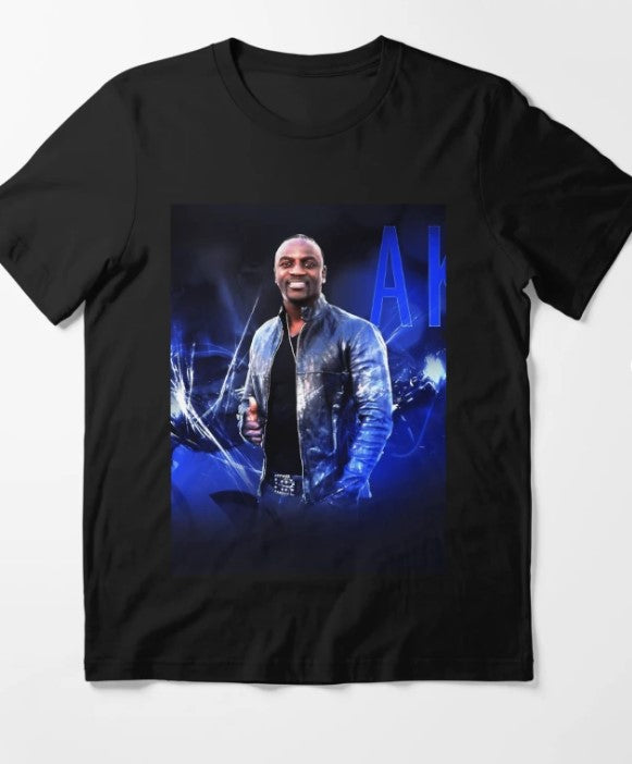 Camiseta Básica Akon Vintage-PRETO