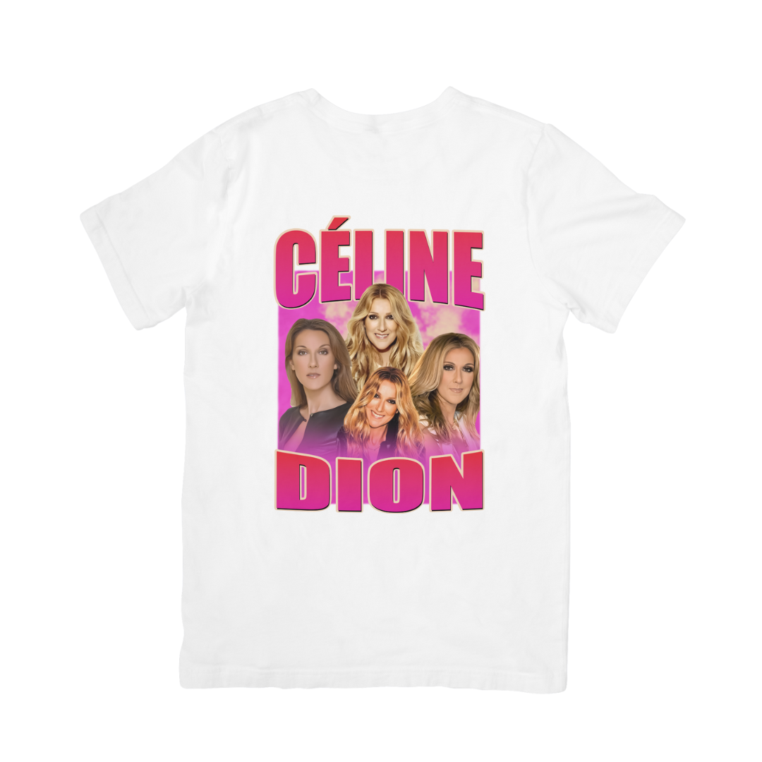 Camiseta Básica Céline Dion Vintage Retro