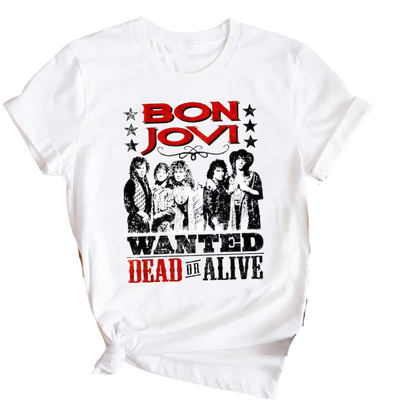 Camiseta Básica Bon Jovi Wanted