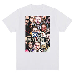 Camiseta Básica Post Malone Faces