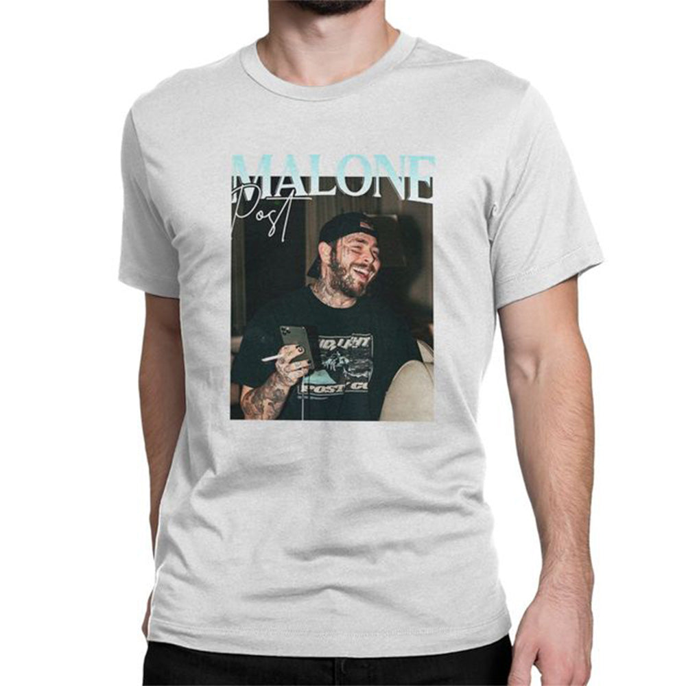 Camiseta Básica Post Malone Smiling