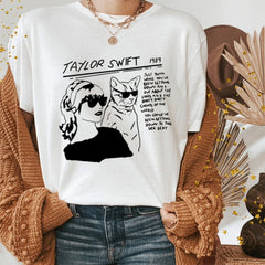 Camiseta Básica Taylor Swift Cartoon