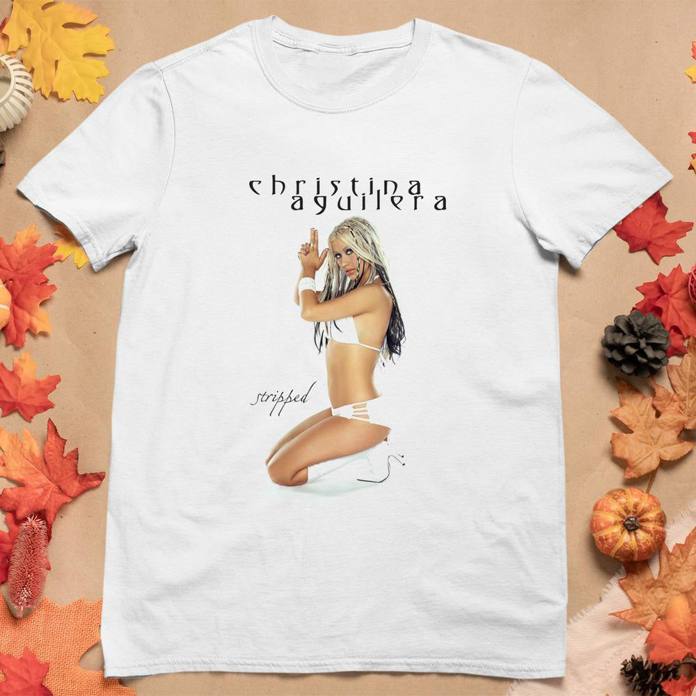 Camiseta Básica Christina Aguilera Stripped